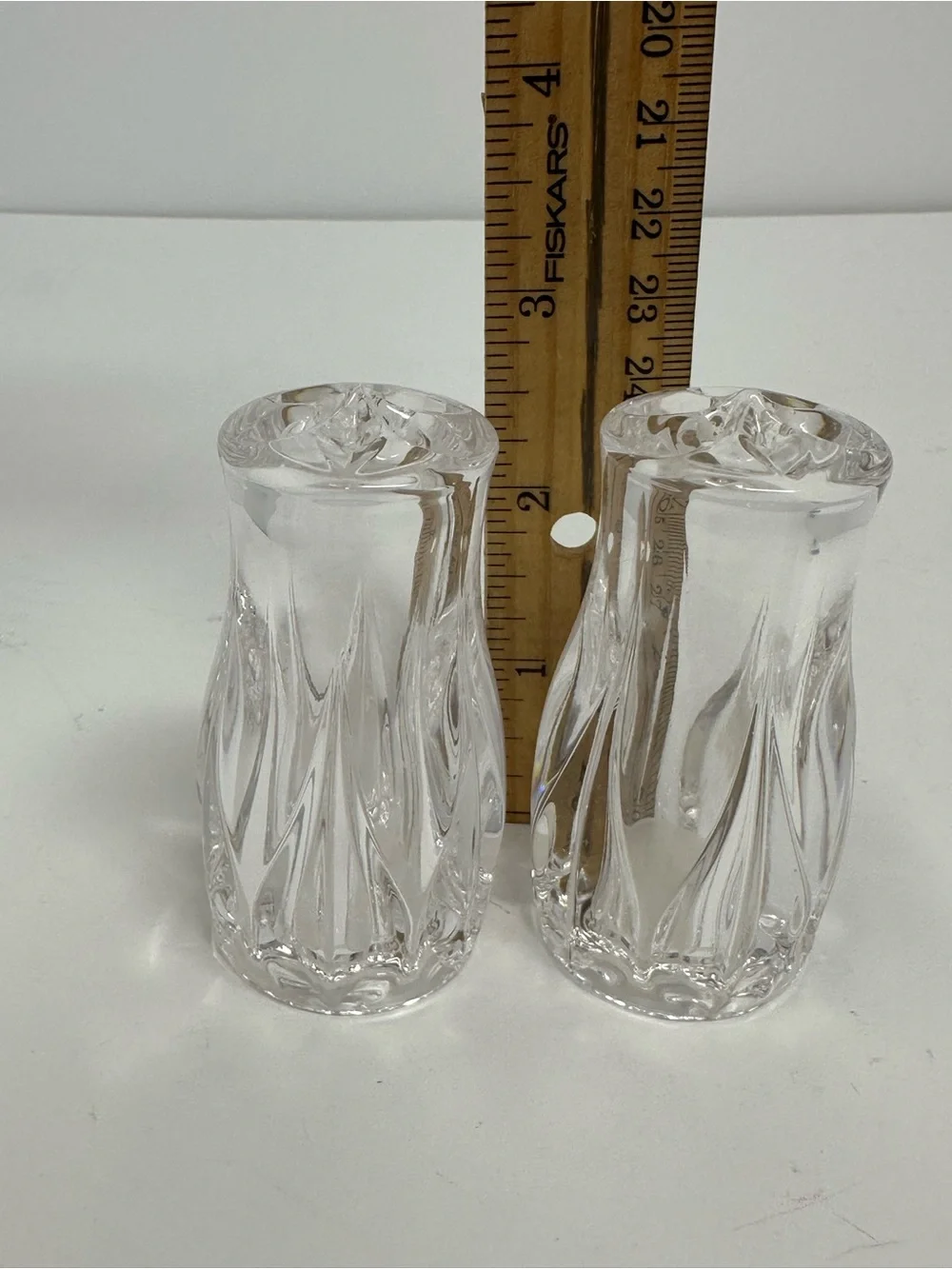 Towle 24% Lead Crystal Krokus Salt & Pepper Made In Austria A1